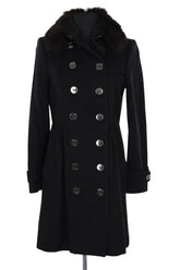 Manteau Burberry Noir en Laine, taille XS - Seconde Main
