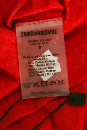 T-shirt Zadig & Voltaire Rouge en Coton