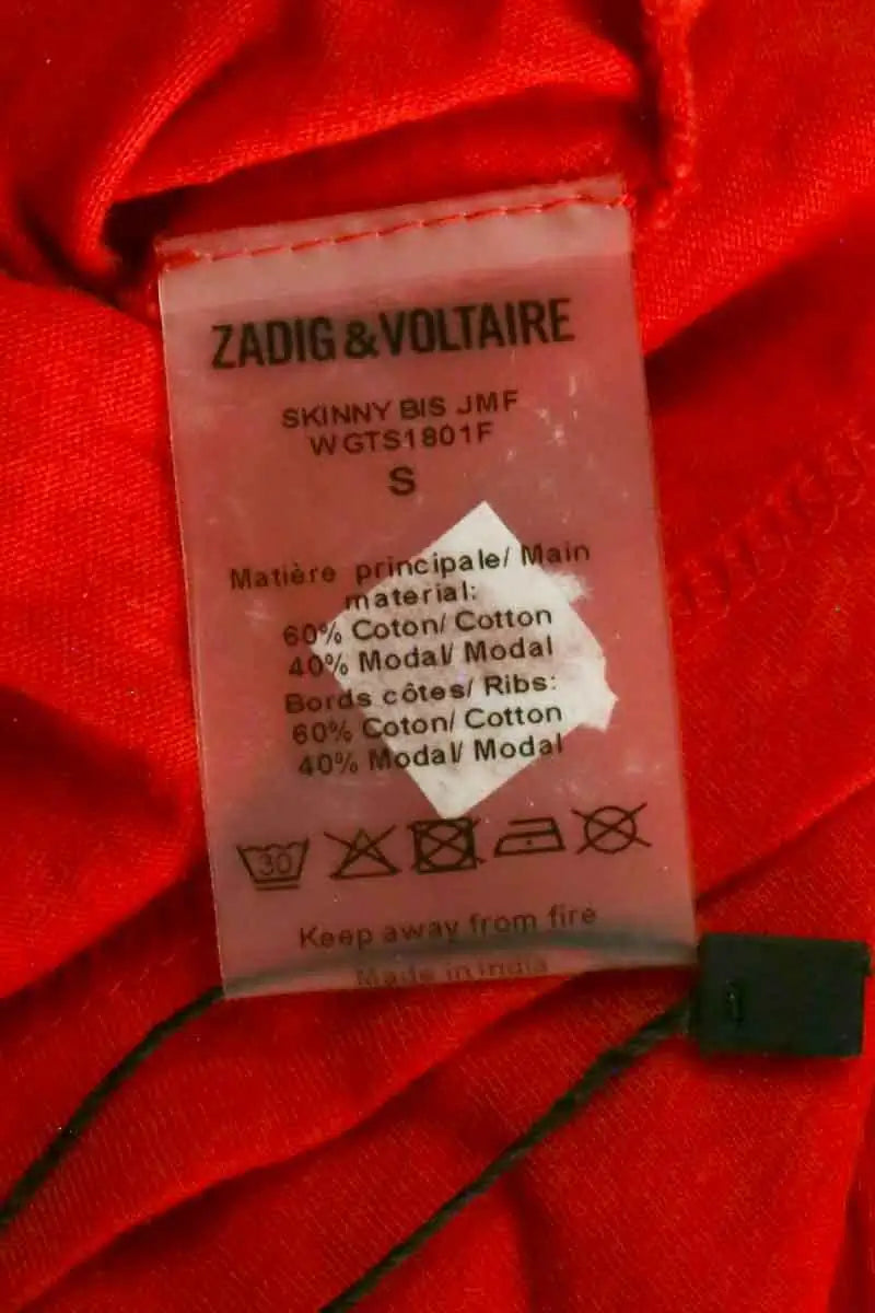 T-shirt Zadig & Voltaire Rouge en Coton