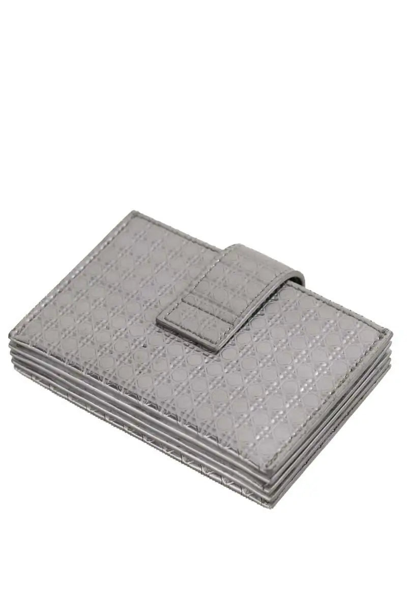 Porte-carte Dior Argent en Cuir