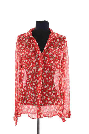 Blouse The Kooples Rouge en Viscose, taille XS - Seconde Main