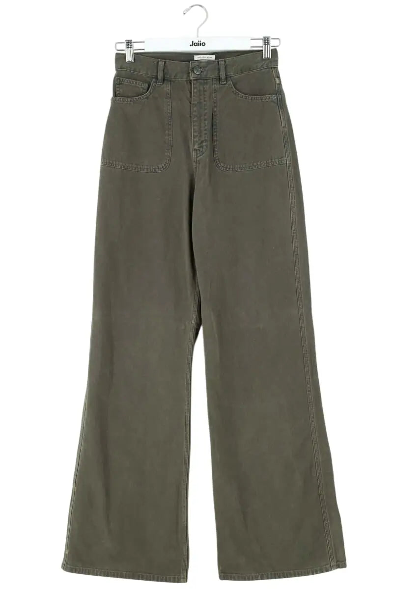 Pantalon droit Laurence Bras Kaki en Coton, taille S - Seconde Main