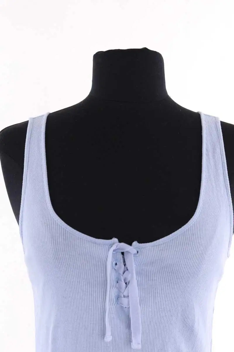 Top sans manche Sézane Bleu en Coton