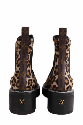 Boots Louis Vuitton Beige en Cuir