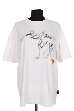 T-shirt Palm Angels Ecru en Coton, taille S - Seconde Main