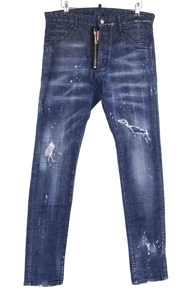 Jean slim Dsquared2 Blanc en Coton, taille XL - Seconde Main