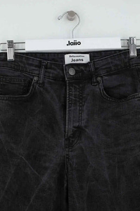 Jean droit Reformation Noir en Coton