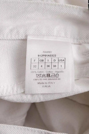 Jean droit Dior Blanc en Coton