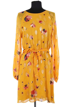 Robe Sézane Jaune en Soie, taille M - Seconde Main