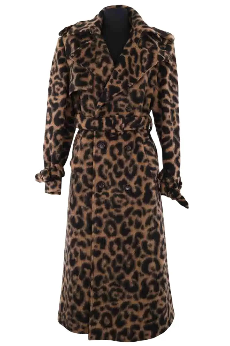 Manteau SIMKHAI Leopard Marron en Synthétique, taille S - Seconde Main