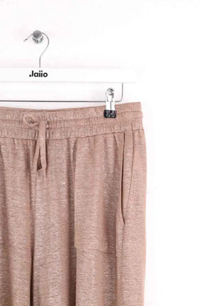 Pantalon droit Notshy Marron en Lin