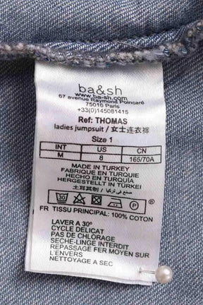 Combishort Ba&Sh Bleu en Coton