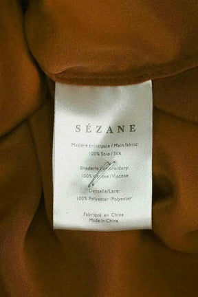 Blouse Sézane Marron en Soie