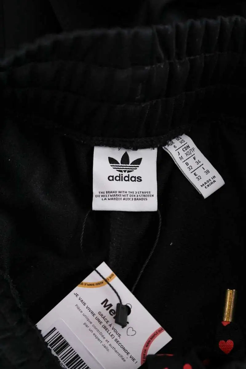 Pantalon droit Adidas Noir en Synthétique