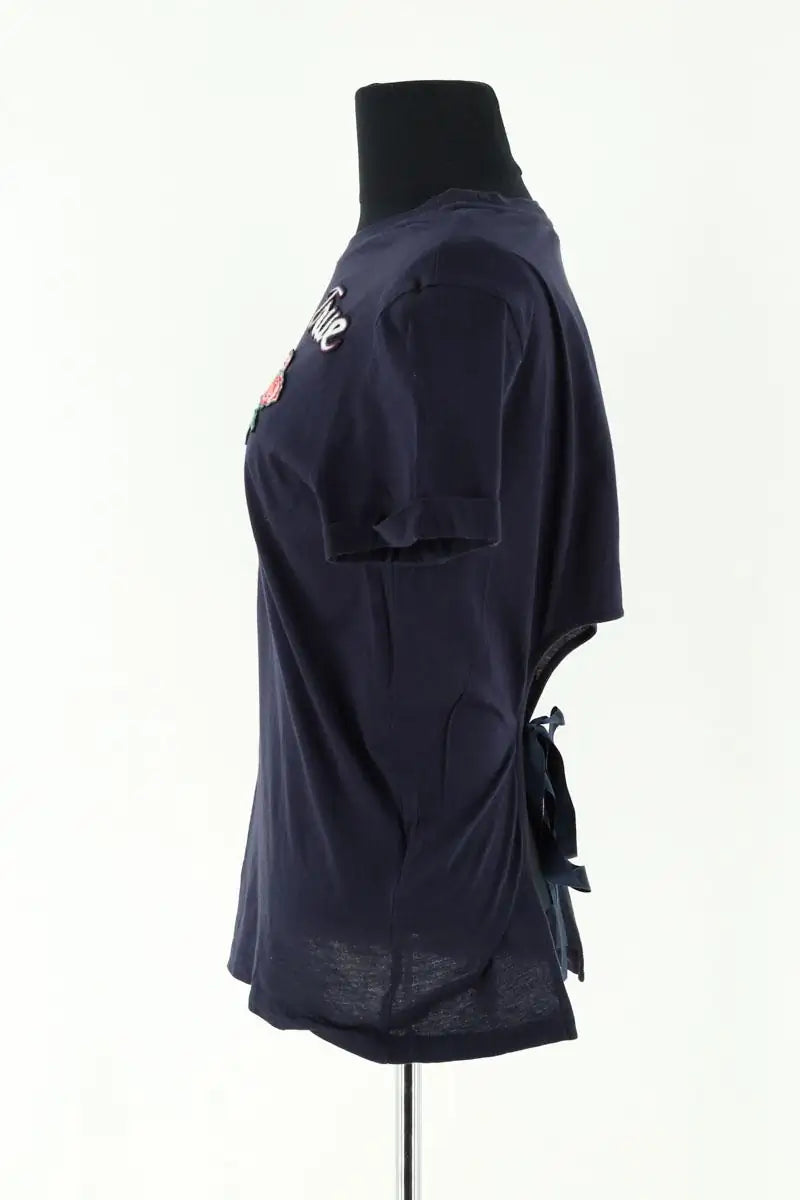 T-shirt Sandro Marine en Coton