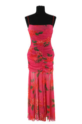 Robe Pinko Rose en Synthétique, taille S - Seconde Main