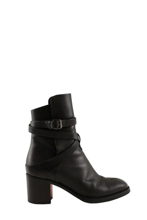 Boots Christian Louboutin Noir en Cuir, taille 38 - Seconde Main