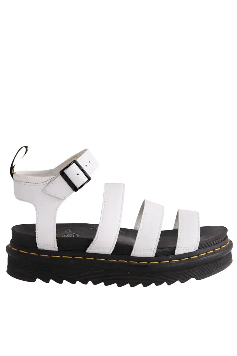 Sandales Dr. Martens Blanc en Cuir, taille 39 - Seconde Main