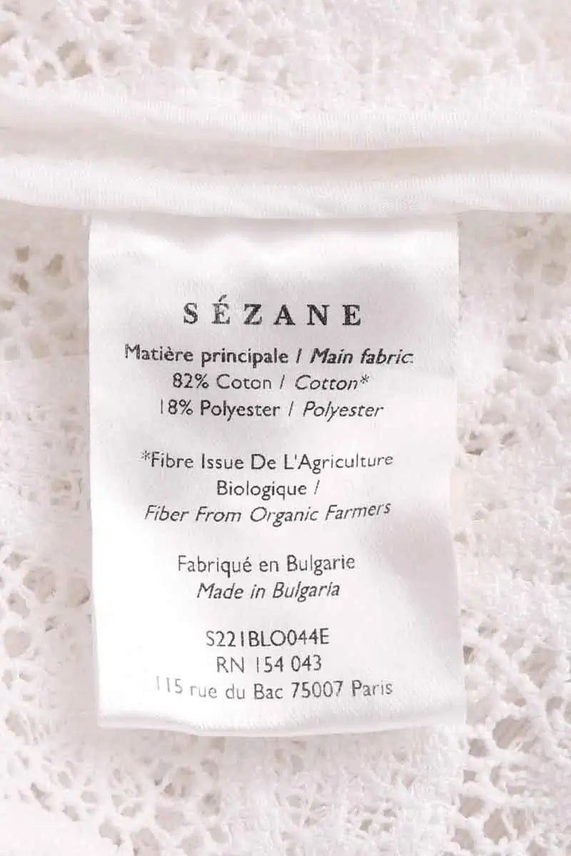 Blouse Sézane Blanc en Coton