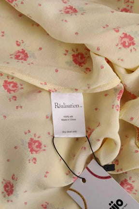 Robe Réalisation Jaune en Soie