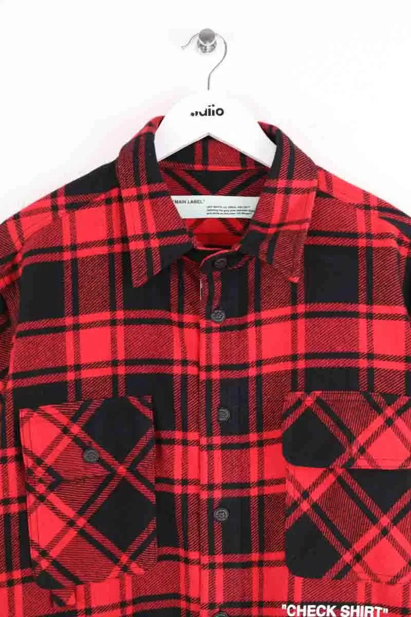 Veste Off White Rouge en Coton