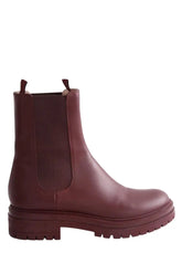 Bottes de motard Gianvito Rossi Bordeaux en Cuir, taille 39 - Seconde Main