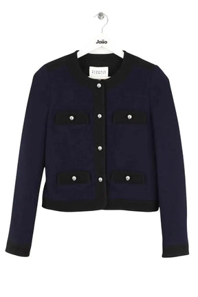 Gilet Claudie Pierlot Verlaine Bleu en Laine, taille S - Seconde Main