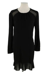 Robe Sandro Noir en Viscose, taille S - Seconde Main