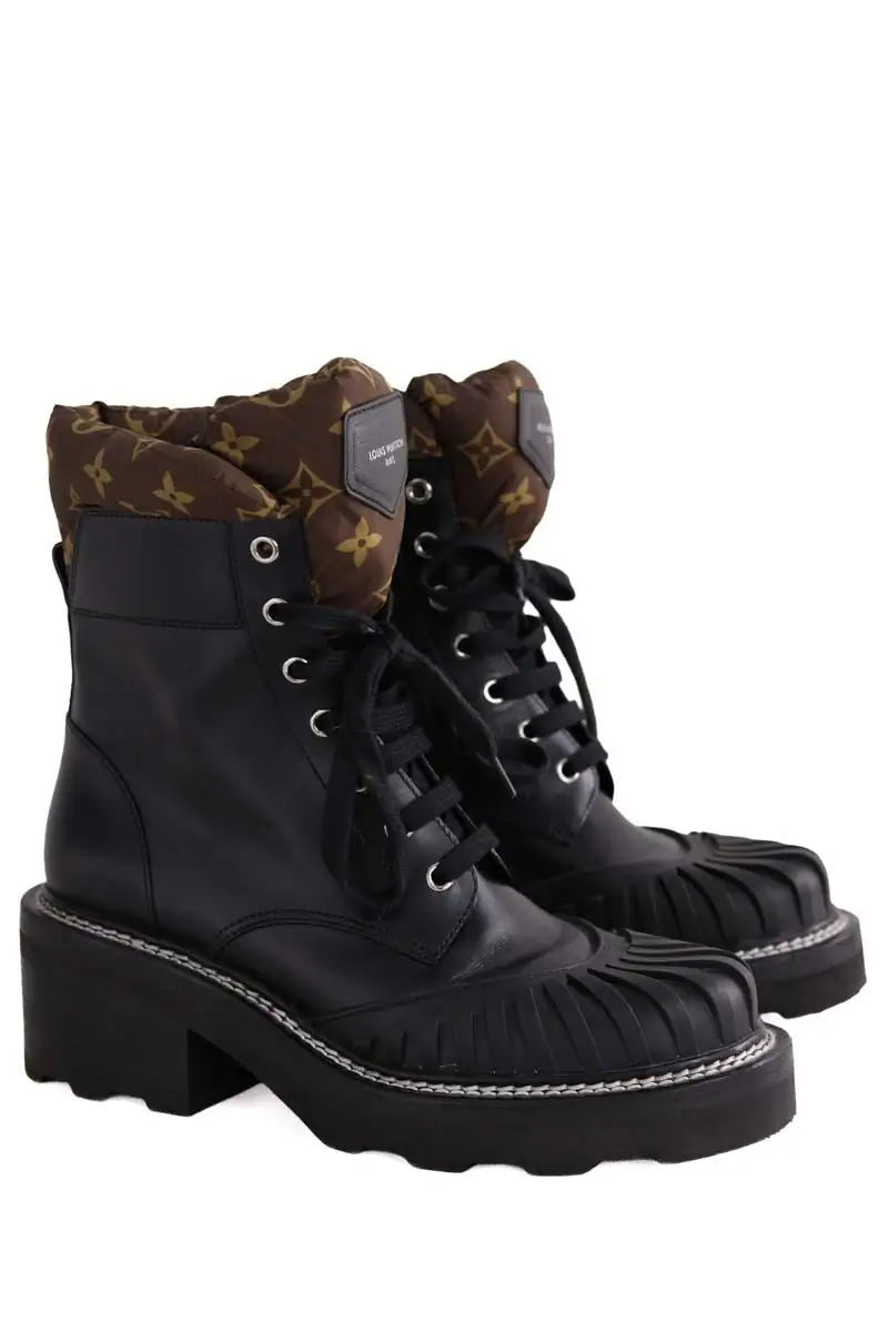 Boots à lacets Louis Vuitton Noir en Cuir
