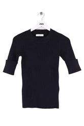 Top Sandro Marine en Coton, taille S - Seconde Main