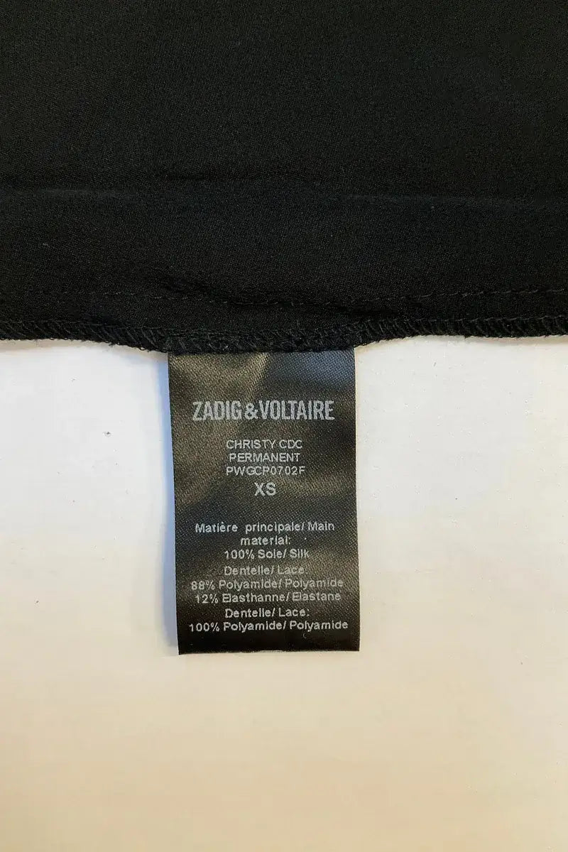 Top sans manche Zadig & Voltaire Noir en Soie