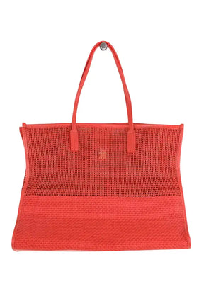 Cabas Tommy Hilfiger Orange en Tissu - Seconde Main