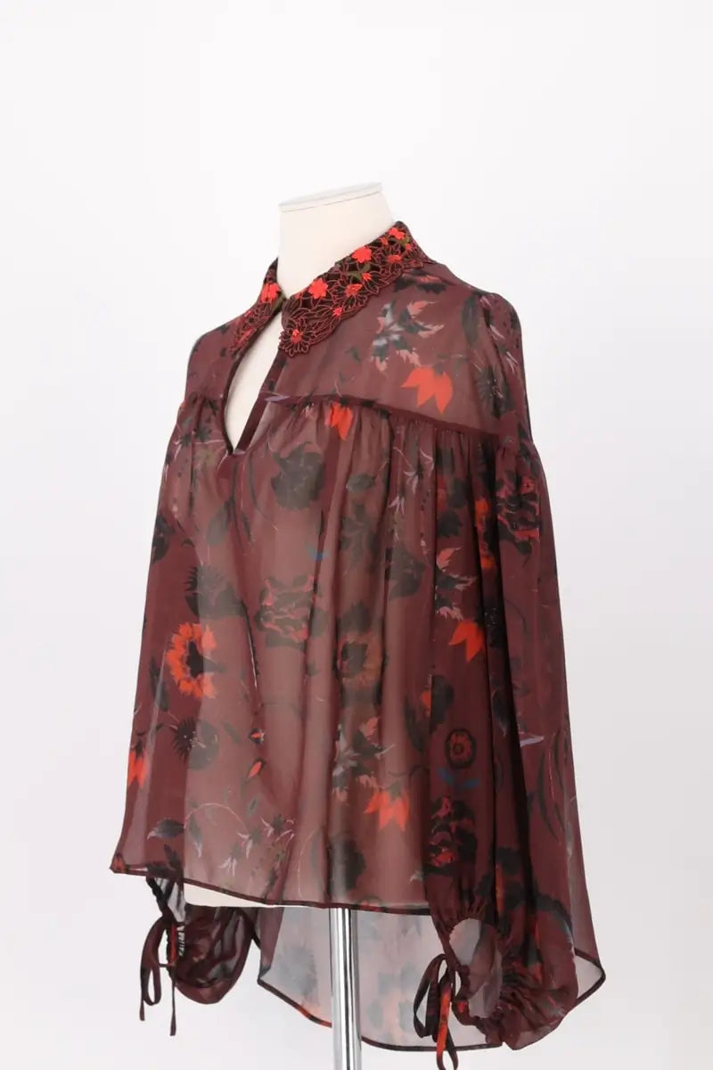 Blouse Sandro Bordeaux en Synthétique
