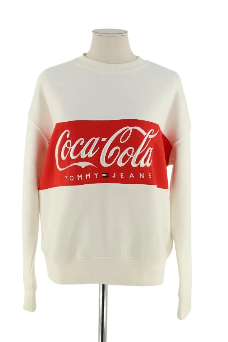 Sweatshirt Tommy Hilfiger Beige en Coton, taille S - Seconde Main
