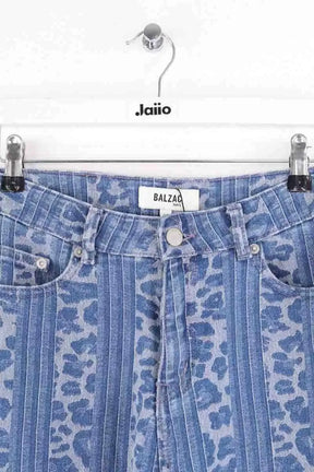 Jean large Balzac Bleu en Coton