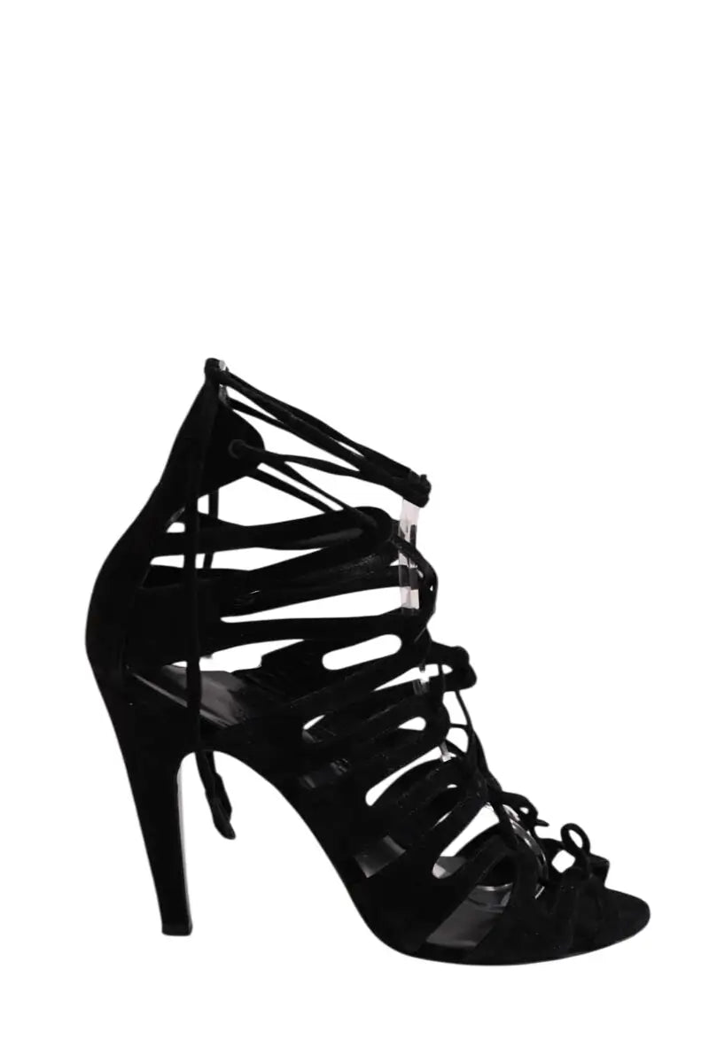 Talons Hermès Noir en Daim, taille 40 - Seconde Main