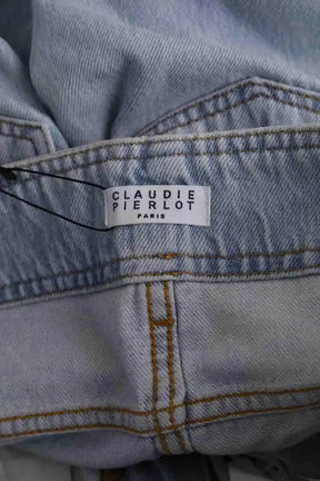Jean droit Claudie Pierlot Bleu en Coton