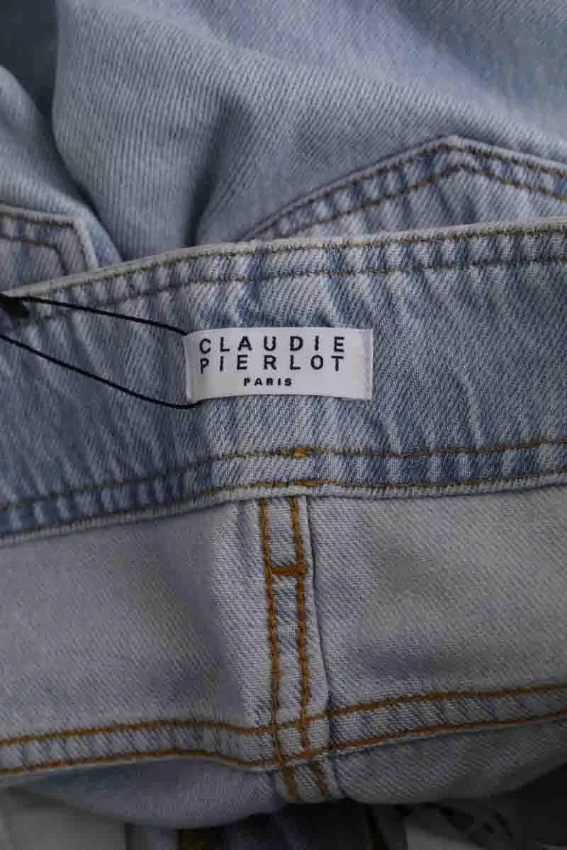 Jean droit Claudie Pierlot Bleu en Coton