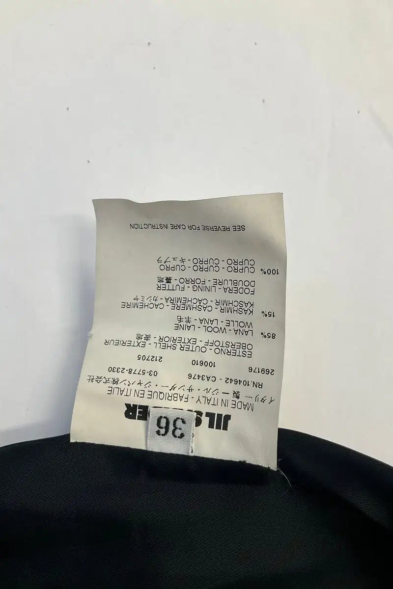 Manteau Jil Sander Noir en Laine