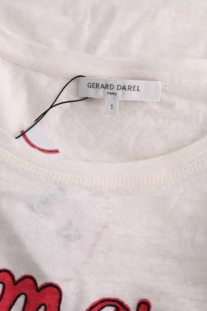 T-shirt Gerard Darel Ecru en Coton