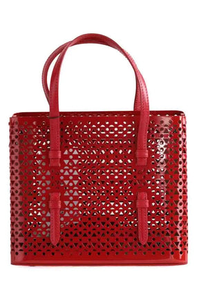 Sac porté épaule Alaïa Mina Rouge en Métal