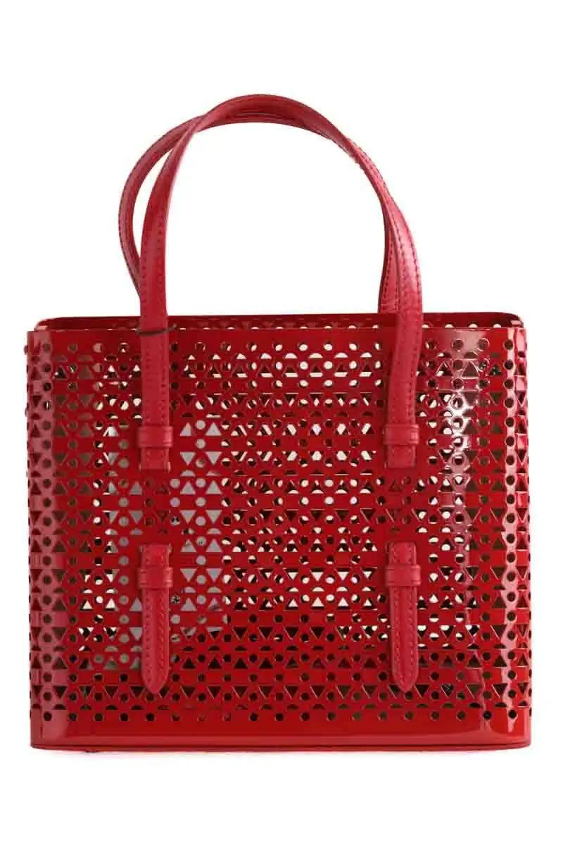 Sac porté épaule Alaïa Mina Rouge en Métal