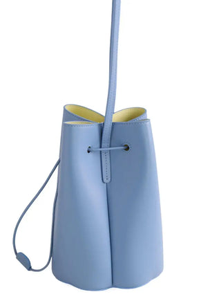 Mini sac Dior Mini sac seau Petit Trèfle  Bleu en Cuir