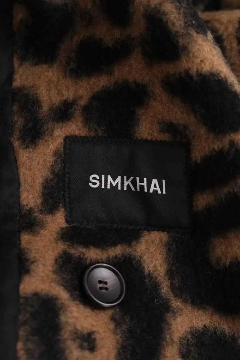 Manteau SIMKHAI Leopard Marron en Synthétique