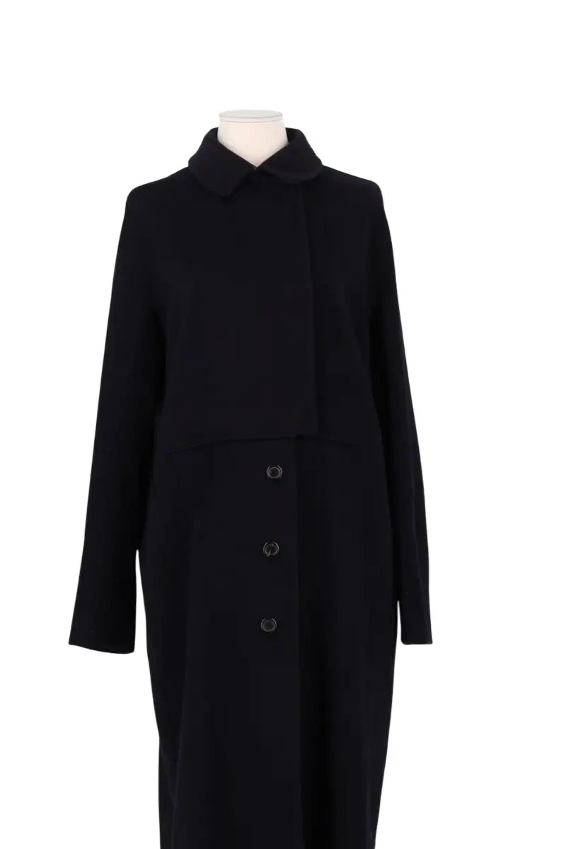 Manteau Jil Sander Noir en Laine, taille S - Seconde Main