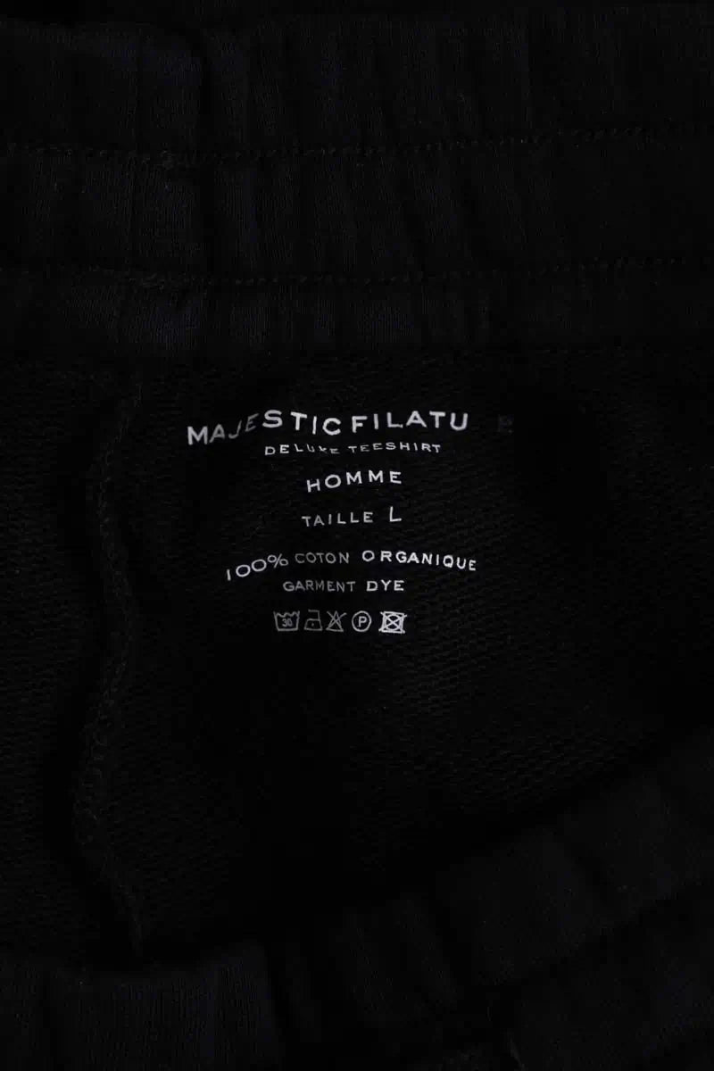 Pantalon de sport Majestic Filatures Noir en Coton