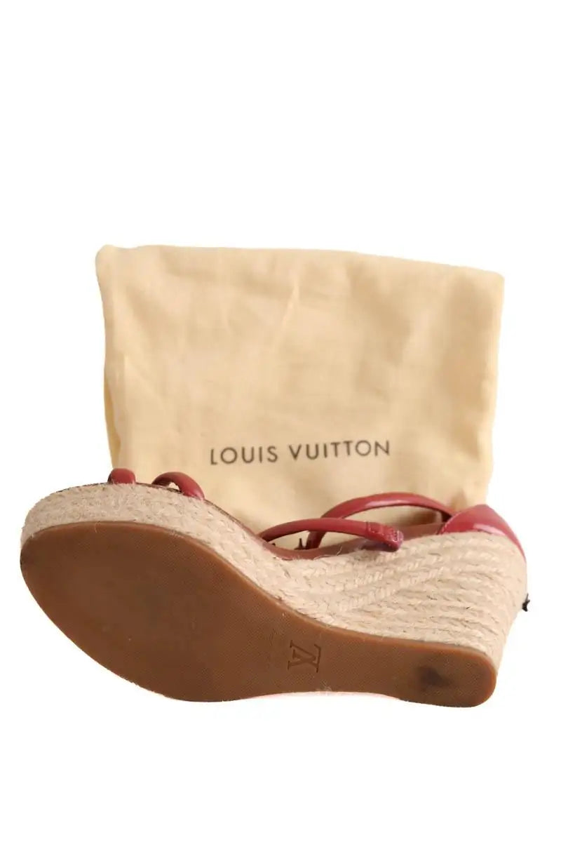 Talons Louis Vuitton Rouge en Cuir