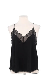 Top sans manche Zadig & Voltaire Noir en Soie, taille XS - Seconde Main