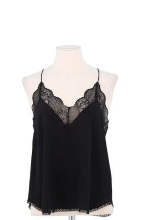 Top sans manche Zadig & Voltaire Noir en Soie, taille XS - Seconde Main
