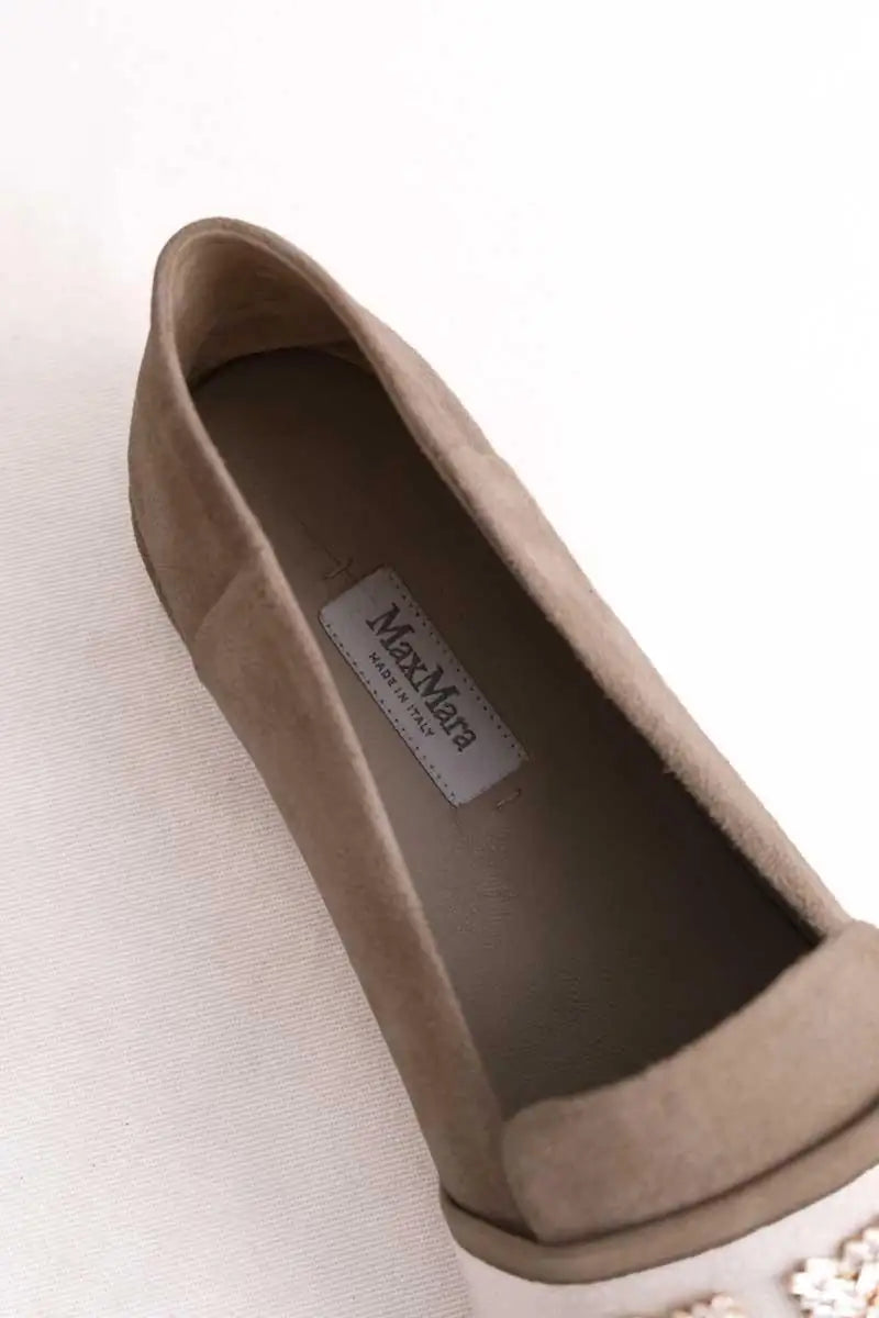 Mocassins Max Mara Claire Beige en Daim